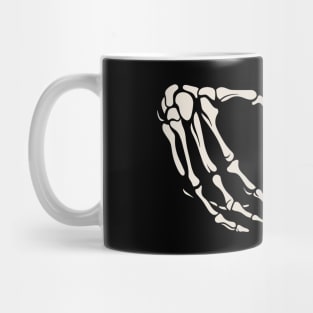 Skeleton Hand Hearts Mug